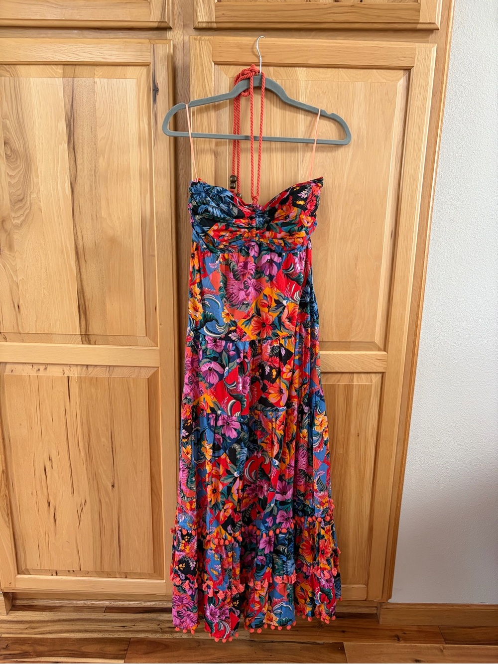 NWT Tropical Floral Strapless Maxi Dress - Multicolor